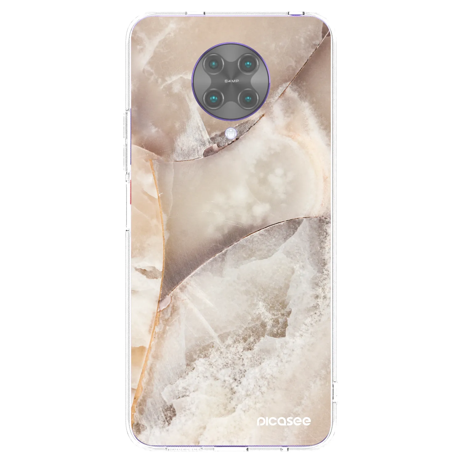 Picasee silikonska prozirna maskica za Xiaomi Poco F2 Pro - Cream marble