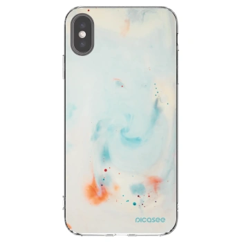 Picasee silikonska prozirna maskica za Apple iPhone XS Max - Splash