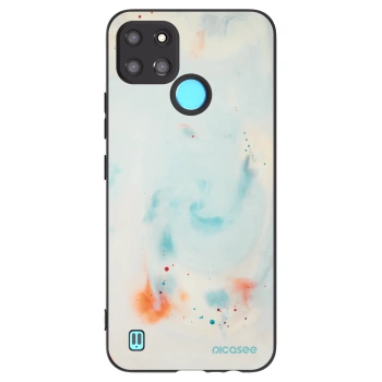 Picasee crna silikonska maskica za Realme C21Y - Splash