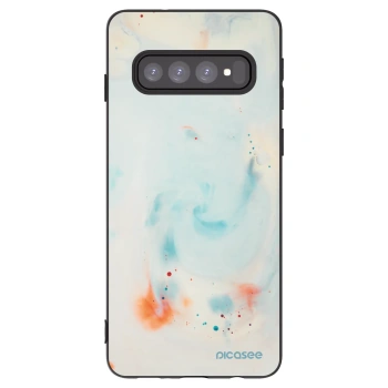 Picasee crna silikonska maskica za Samsung Galaxy S10 G973 - Splash