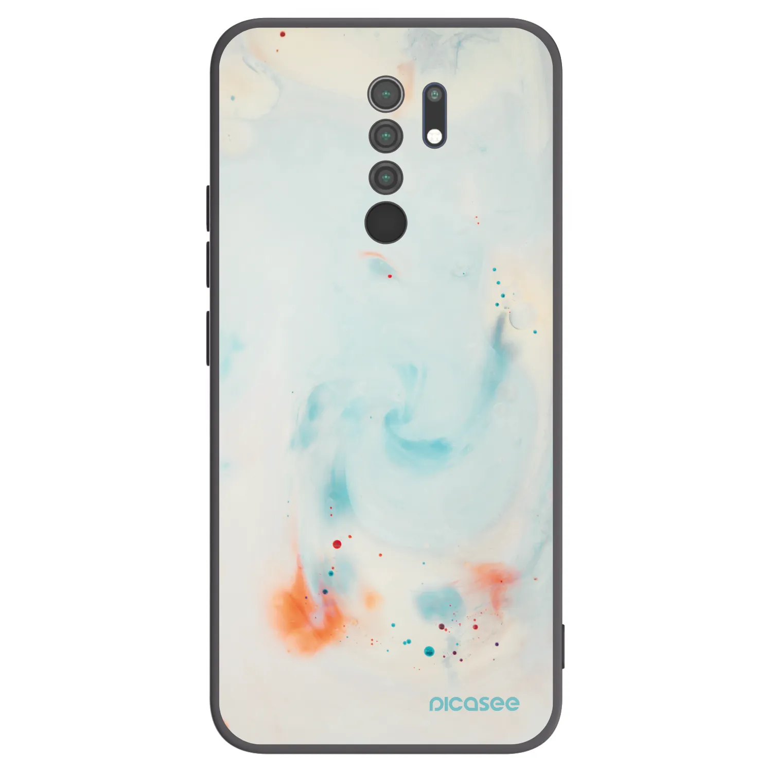 Picasee crna silikonska maskica za Xiaomi Redmi 9 - Splash