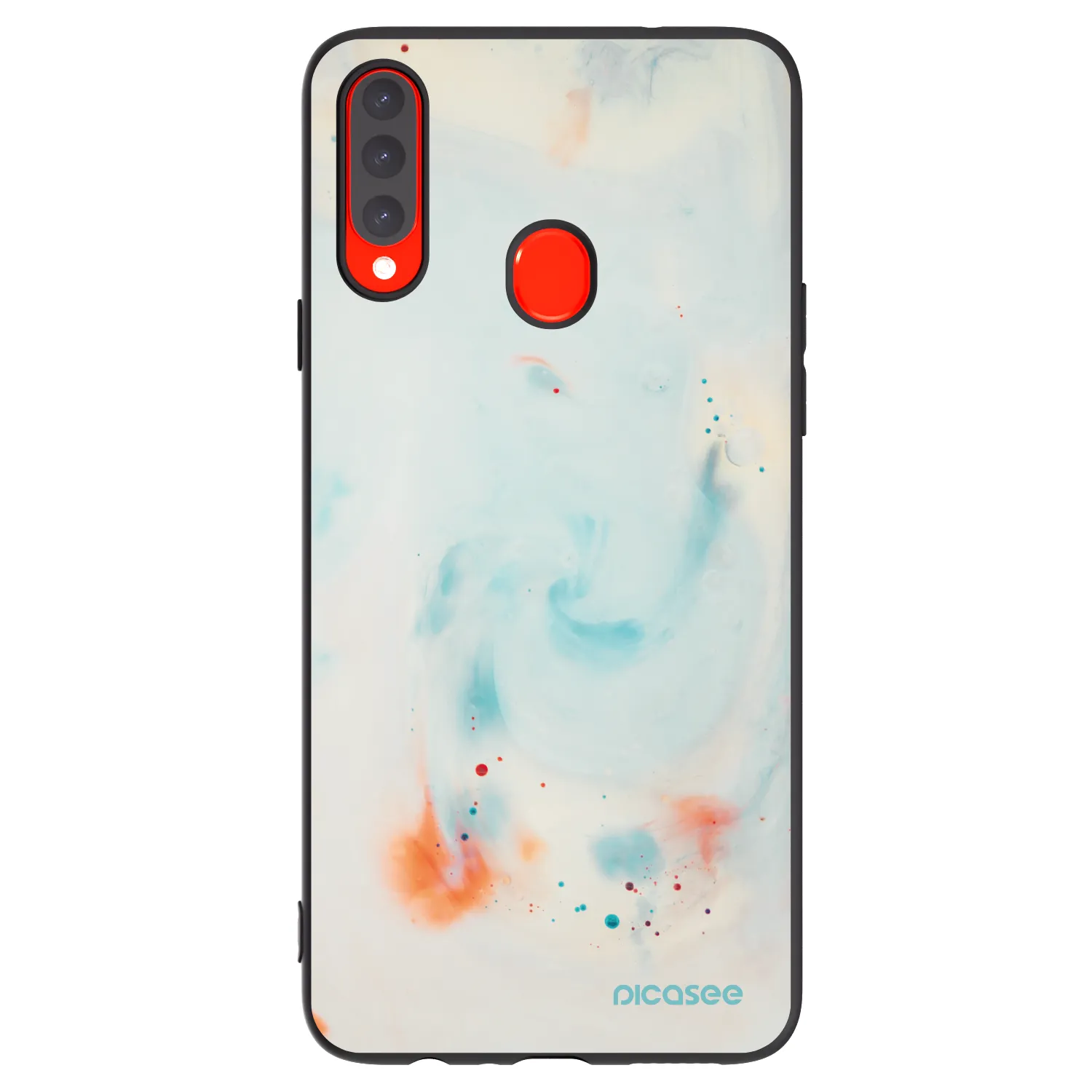 Picasee crna silikonska maskica za Samsung Galaxy A20s - Splash