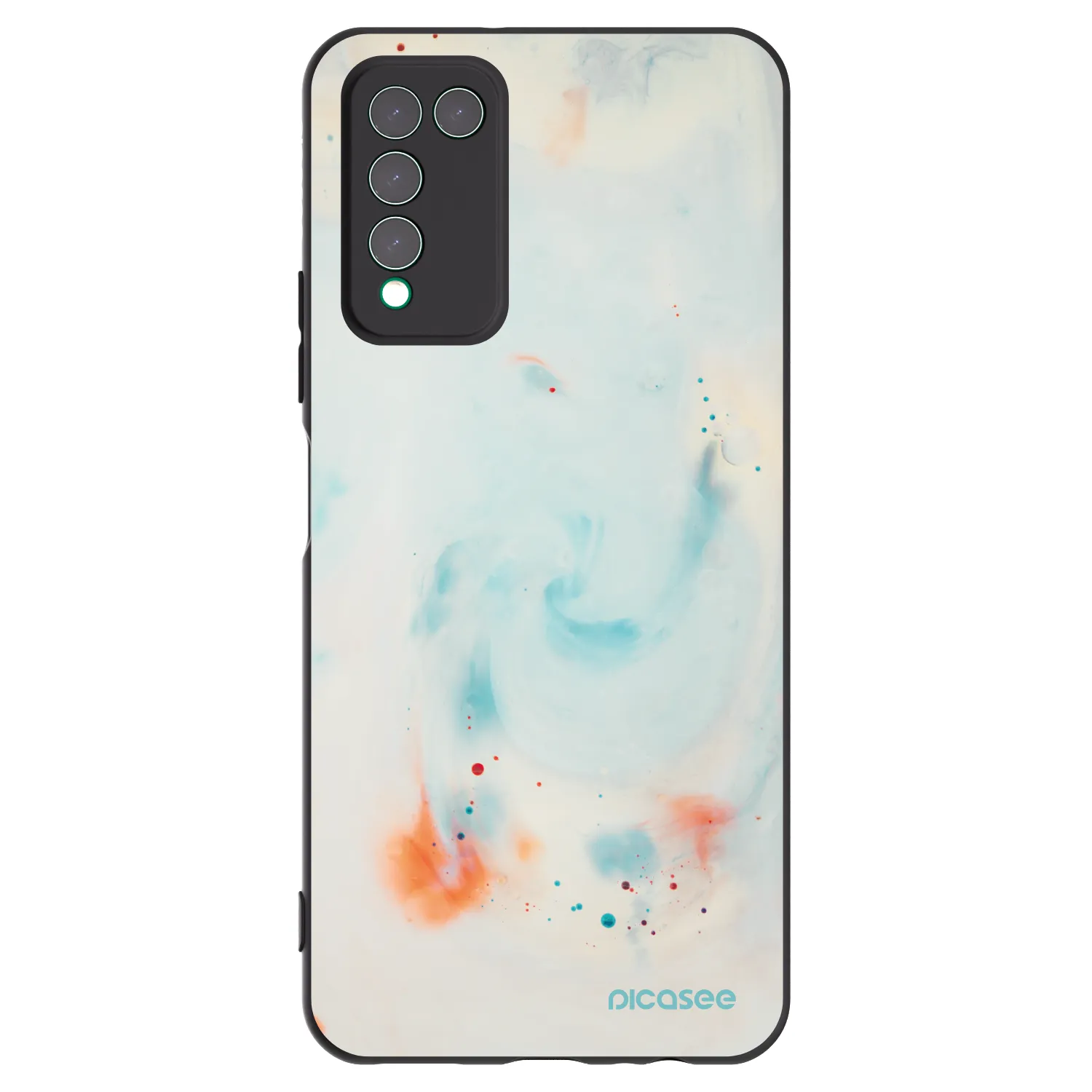 Picasee crna silikonska maskica za Honor 10X Lite - Splash