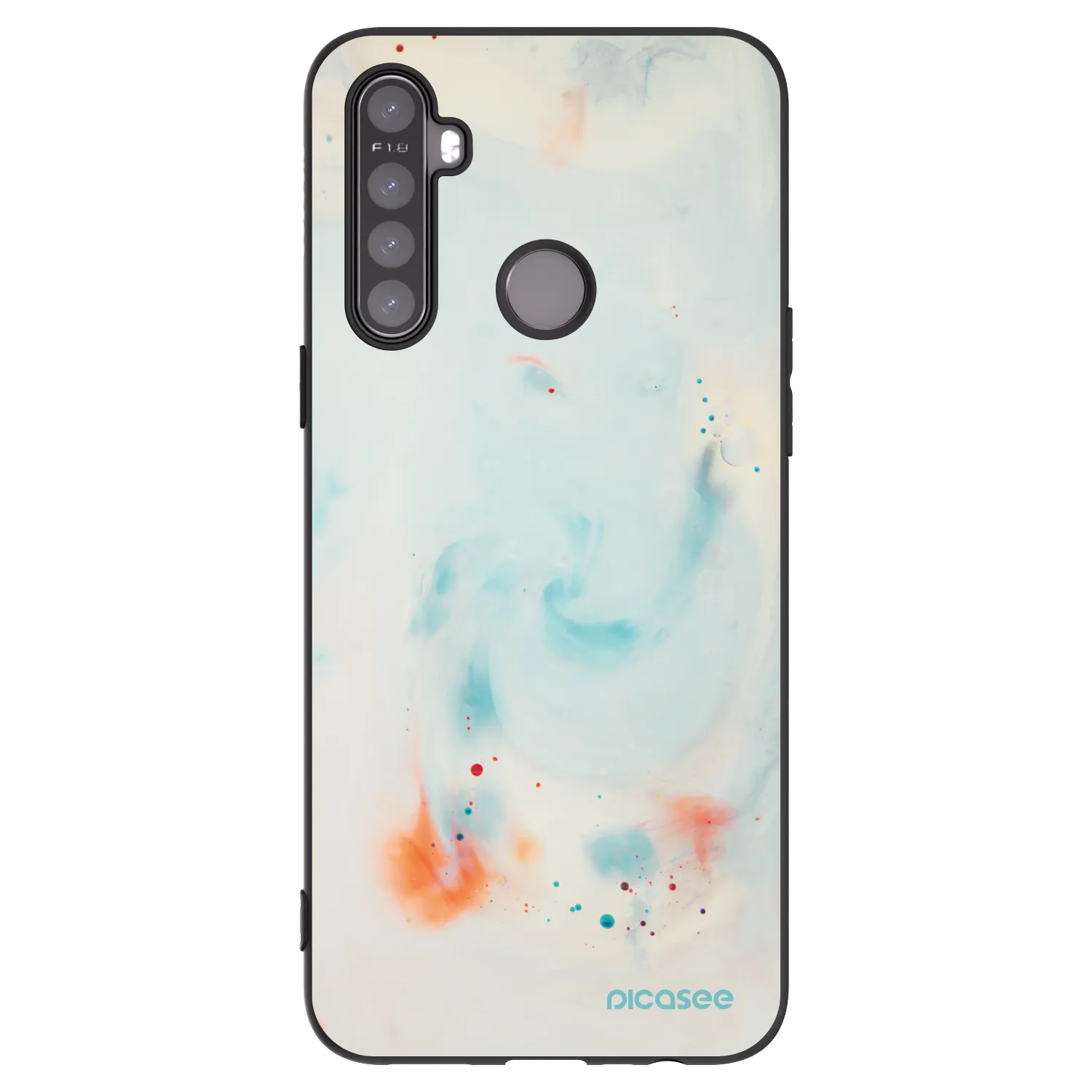 Picasee crna silikonska maskica za Realme 6i - Splash