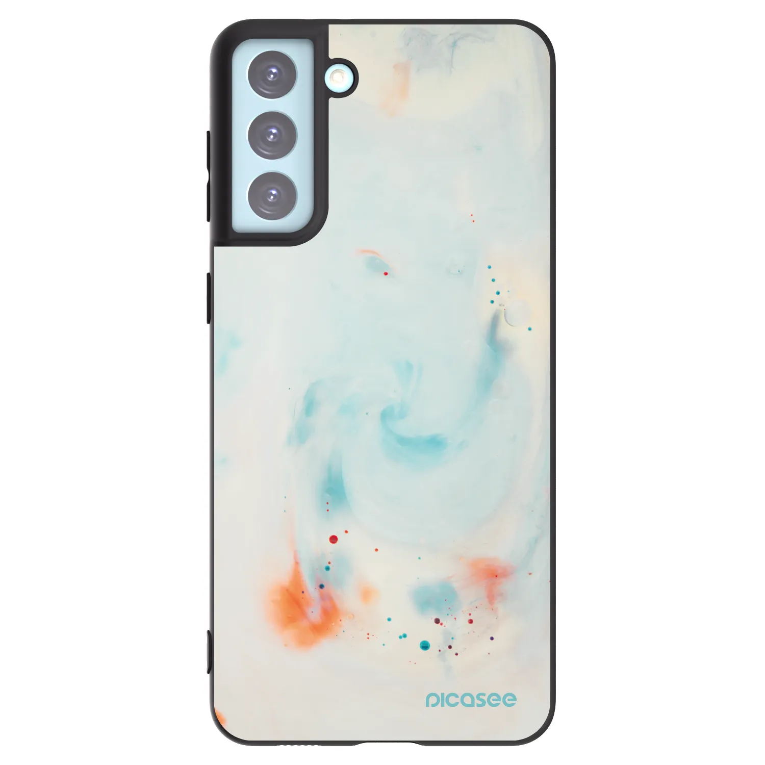 Picasee crna silikonska maskica za Samsung Galaxy S21+ 5G G996F - Splash