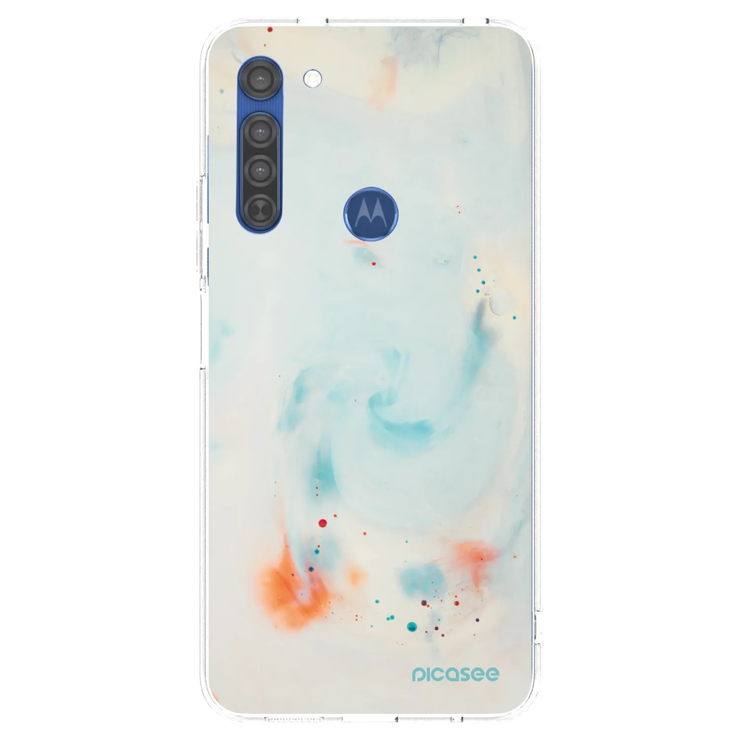 Picasee silikonska prozirna maskica za Motorola Moto G8 - Splash