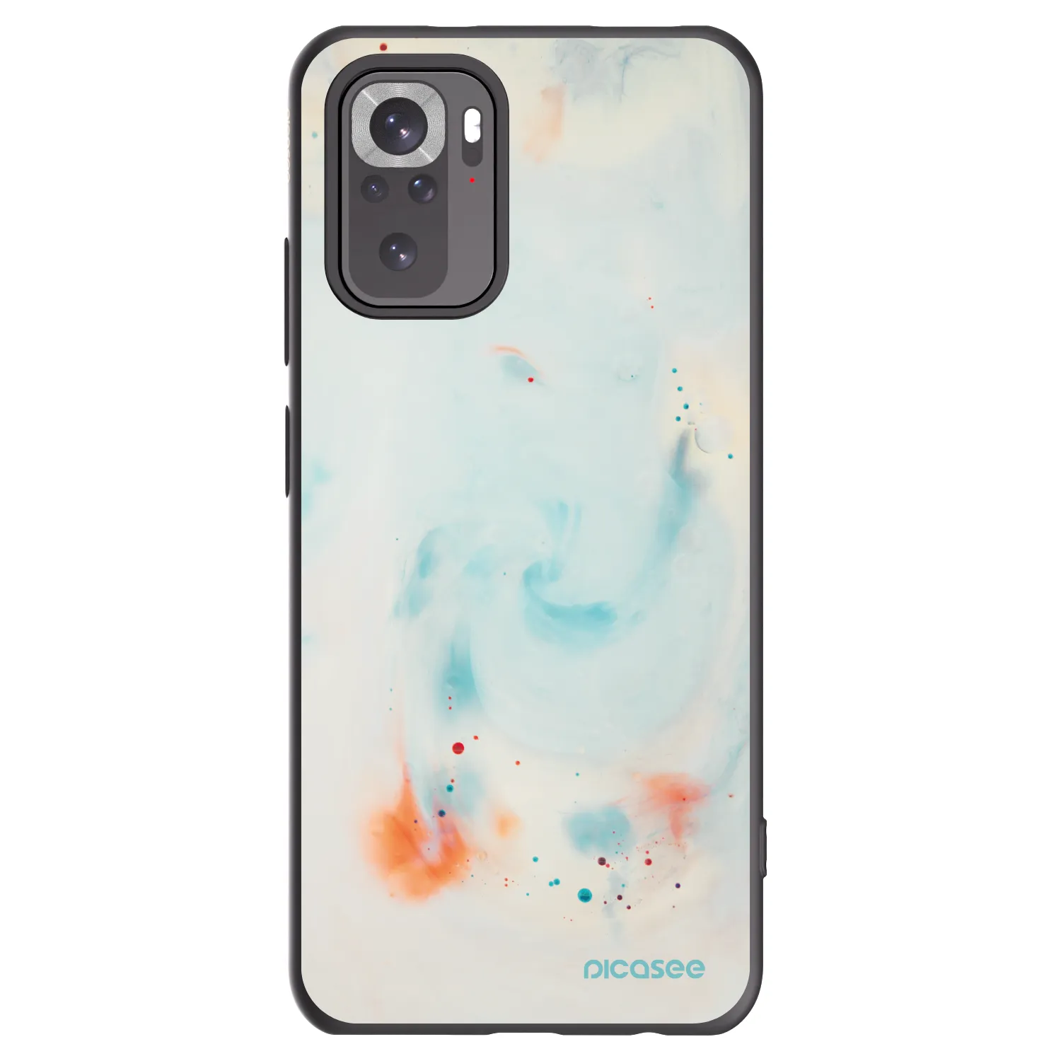 Picasee crna silikonska maskica za Xiaomi Redmi Note 10 - Splash