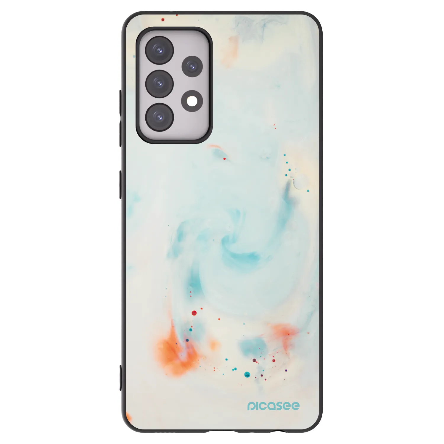 Picasee crna silikonska maskica za Samsung Galaxy A52 5G A525F - Splash