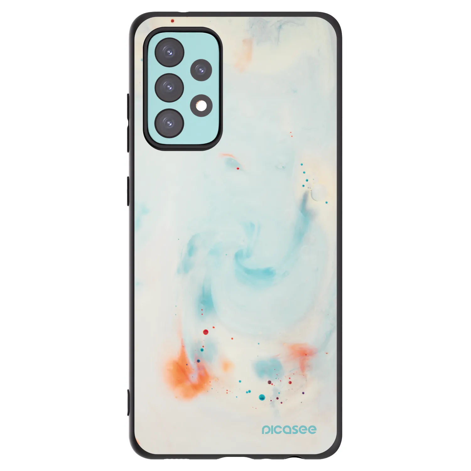 Picasee crna silikonska maskica za Samsung Galaxy A72 A725F - Splash