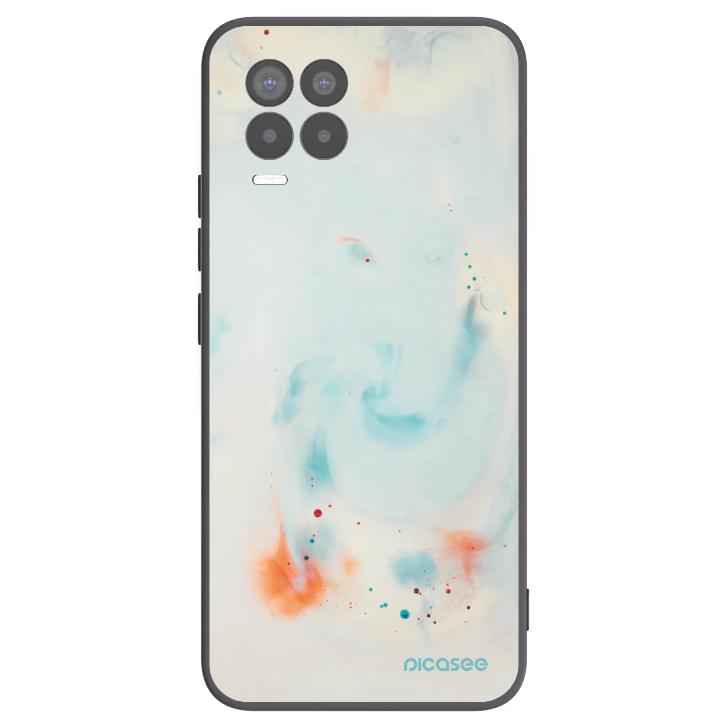 Picasee crna silikonska maskica za Realme 8 Pro - Splash