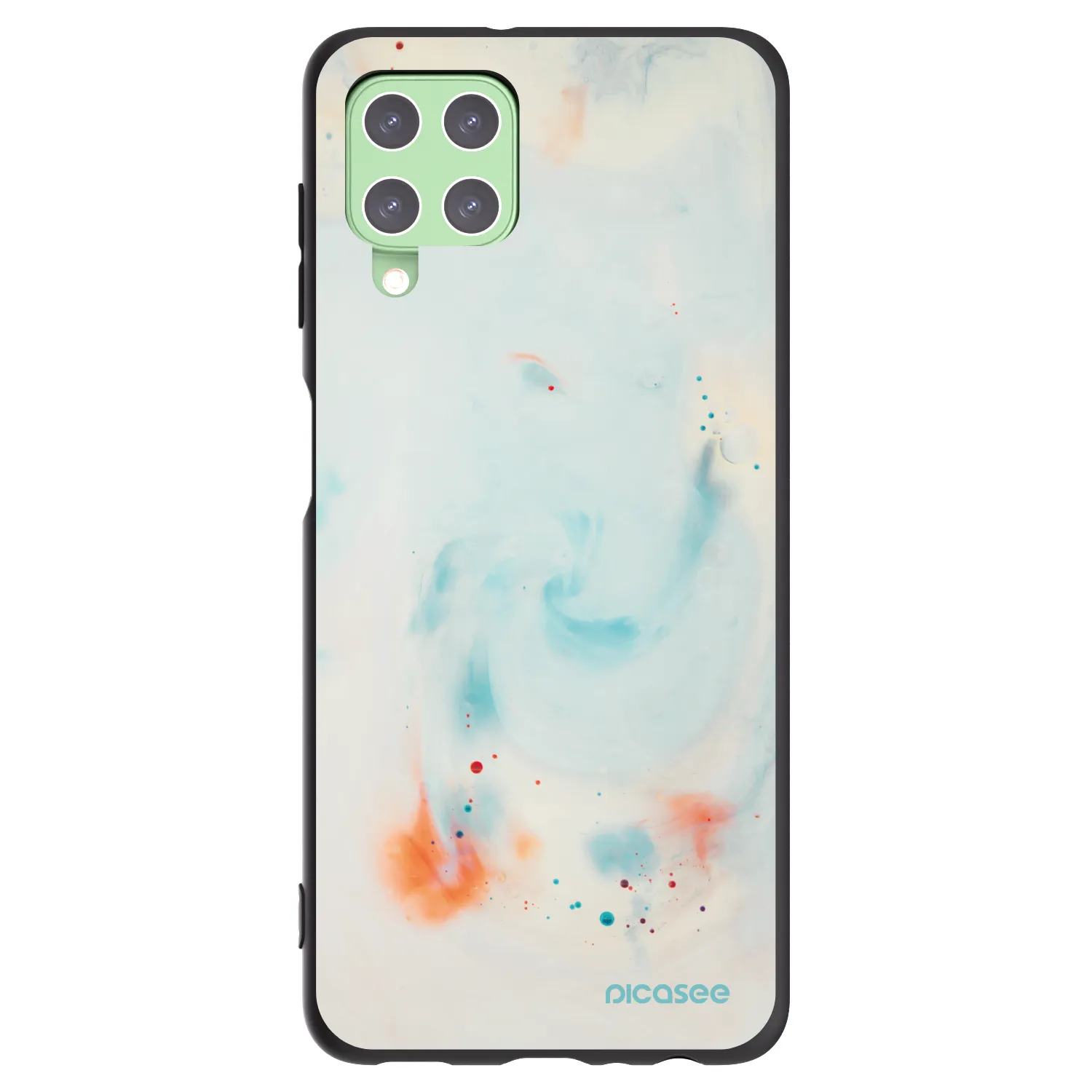 Picasee crna silikonska maskica za Samsung Galaxy A22 A225F 4G - Splash