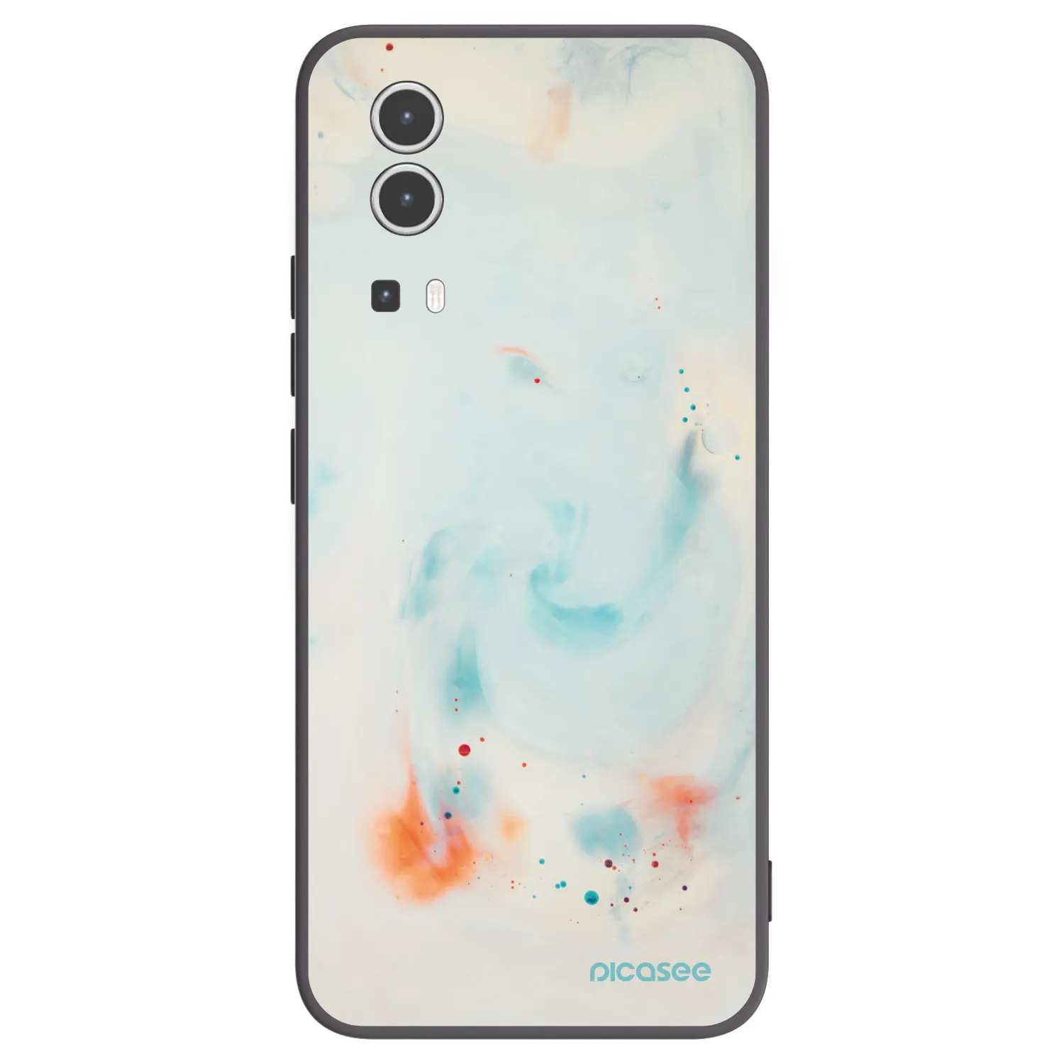 Picasee crna silikonska maskica za Vivo Y72 5G - Splash