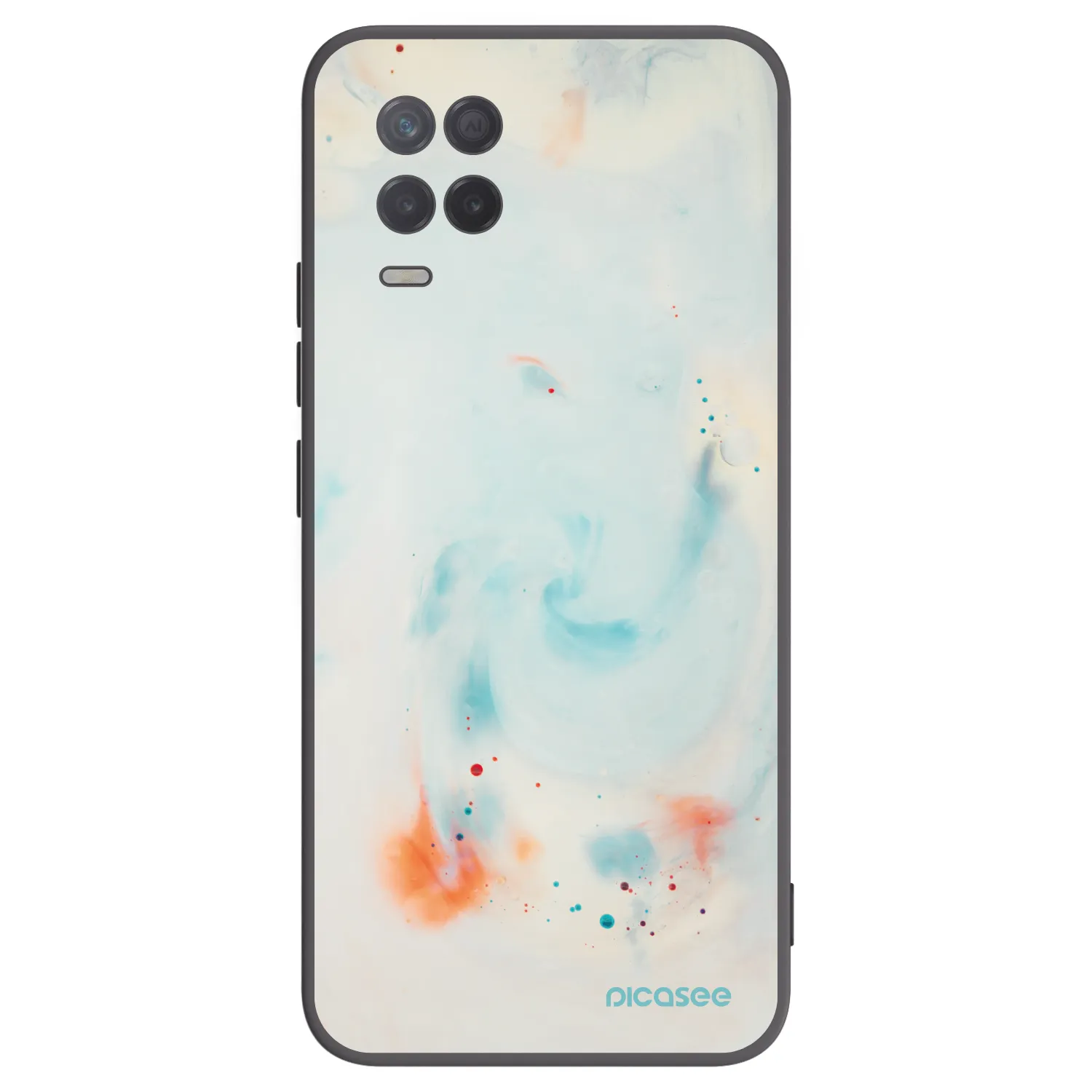Picasee crna silikonska maskica za Realme 8 5G - Splash