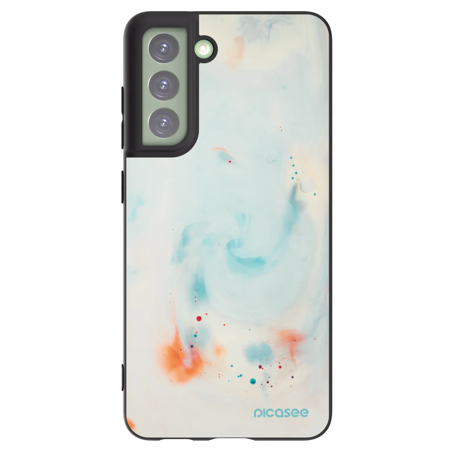 Picasee crna silikonska maskica za Samsung Galaxy S21 FE 5G - Splash