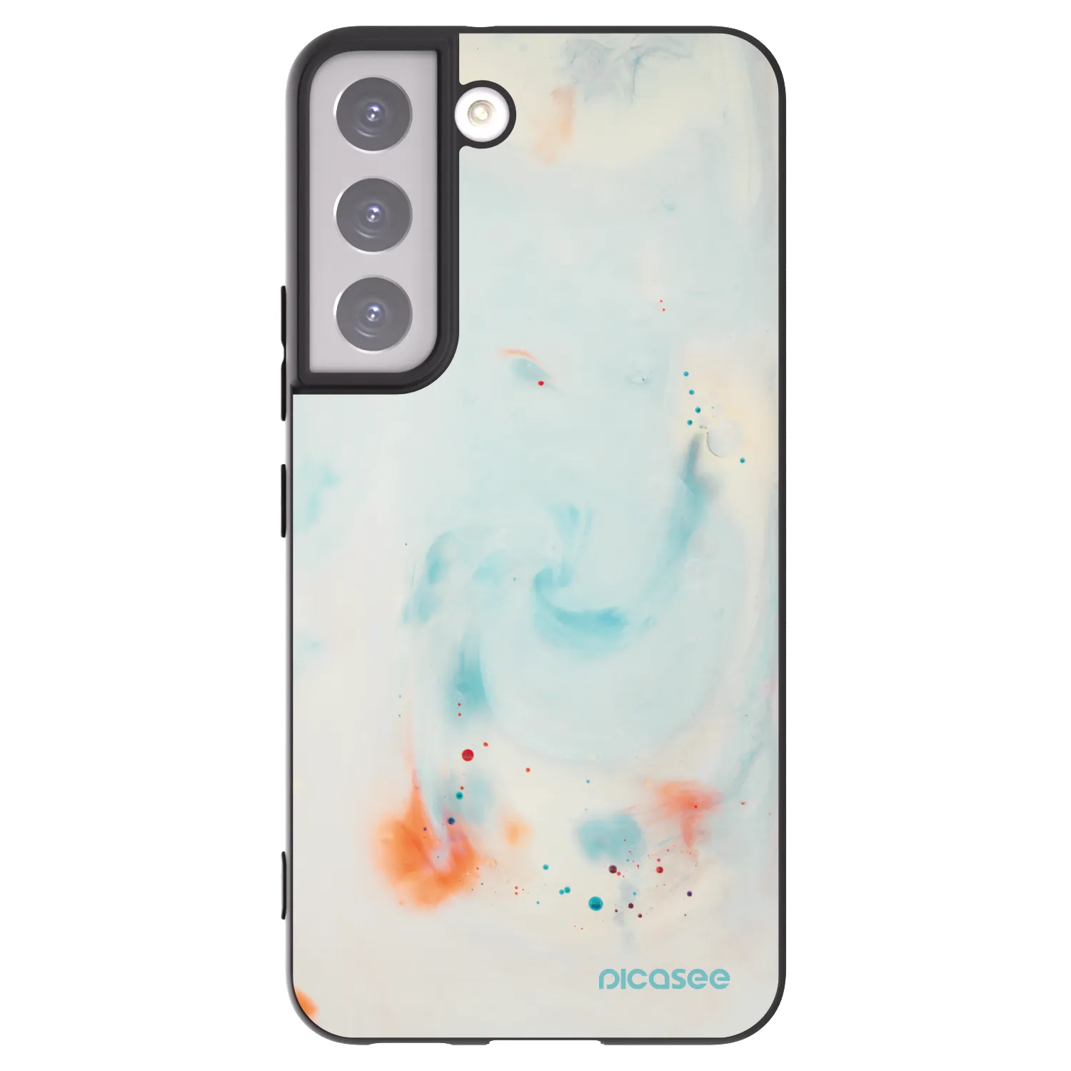 Picasee crna silikonska maskica za Samsung Galaxy S22 5G - Splash