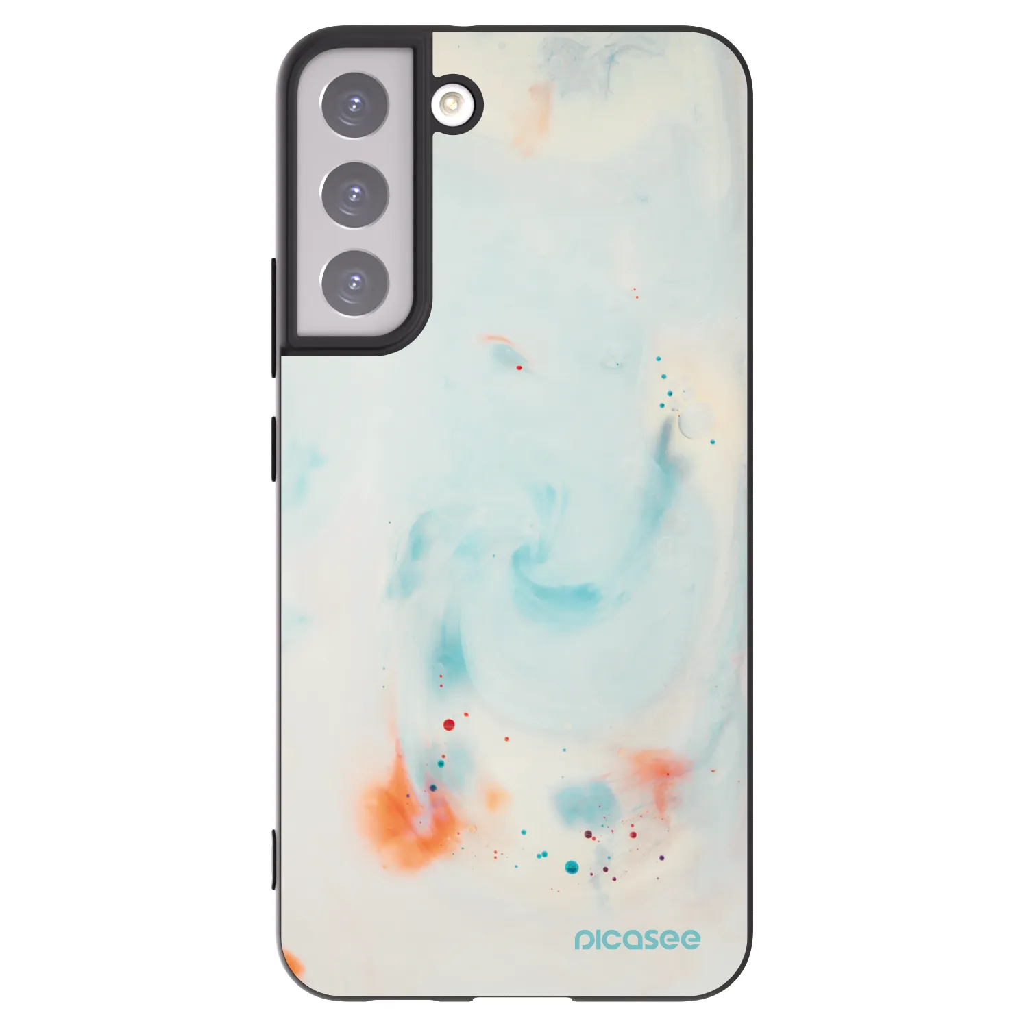 Picasee crna silikonska maskica za Samsung Galaxy S22+ 5G - Splash