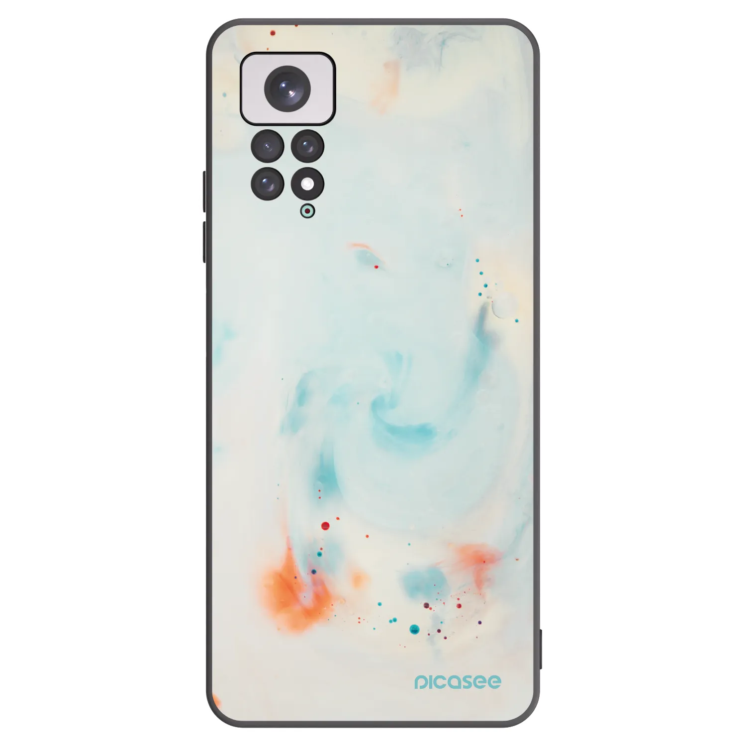Picasee crna silikonska maskica za Xiaomi Redmi Note 11 - Splash