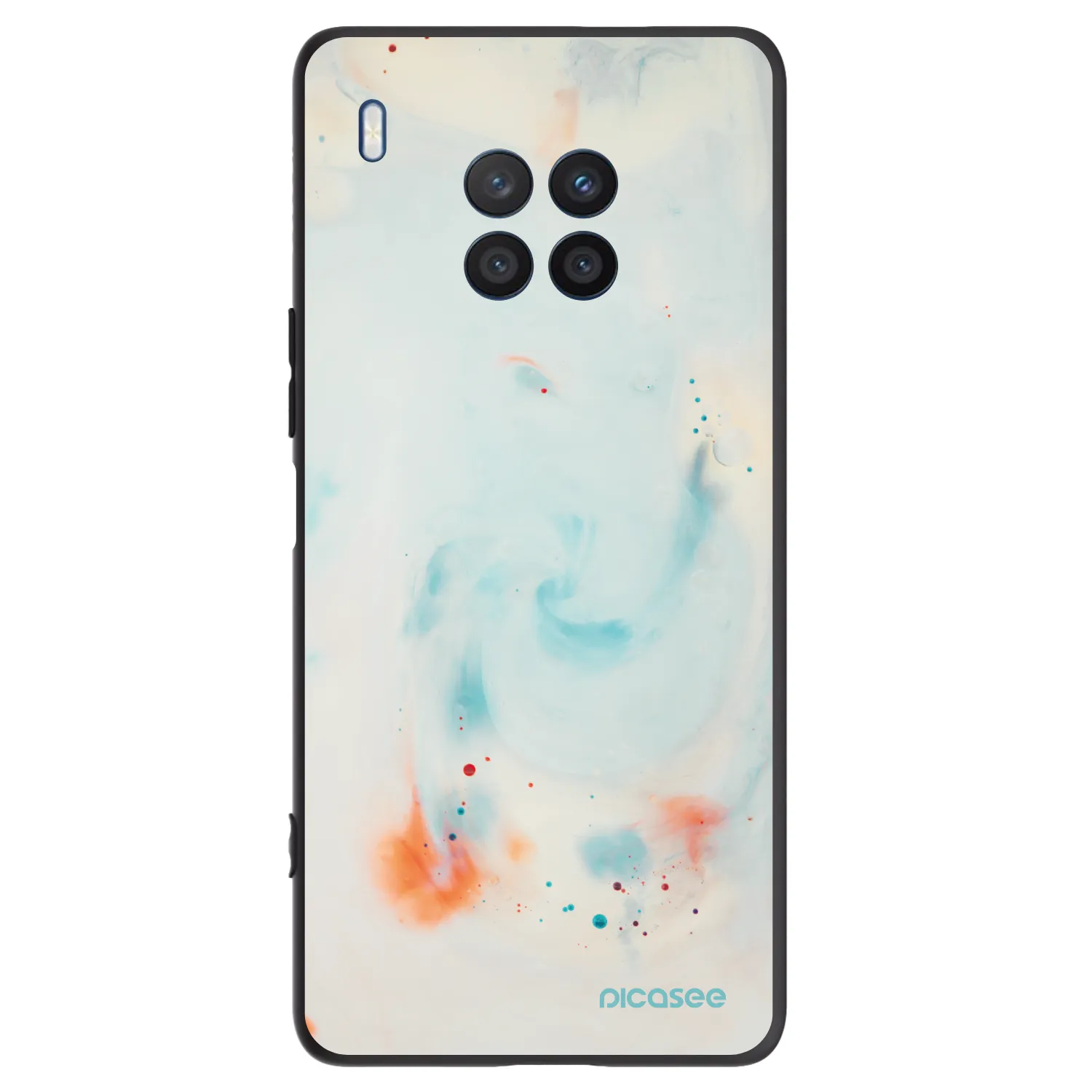 Picasee crna silikonska maskica za Honor 50 Lite - Splash