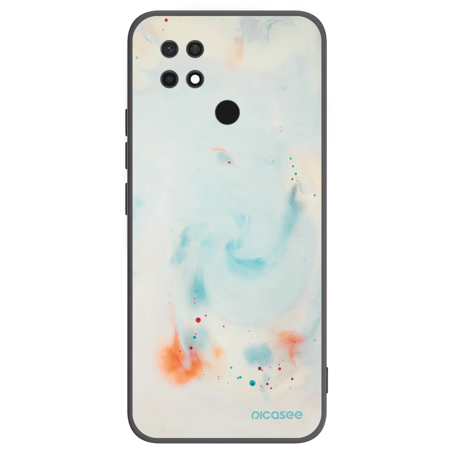 Picasee crna silikonska maskica za Xiaomi Redmi 10C - Splash