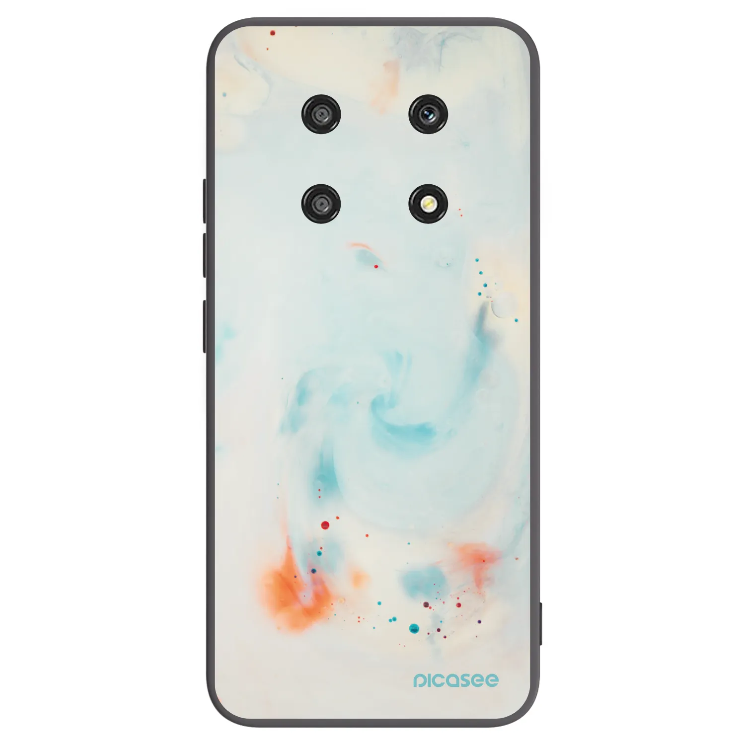 Picasee crna silikonska maskica za Honor Magic4 Lite 5G - Splash