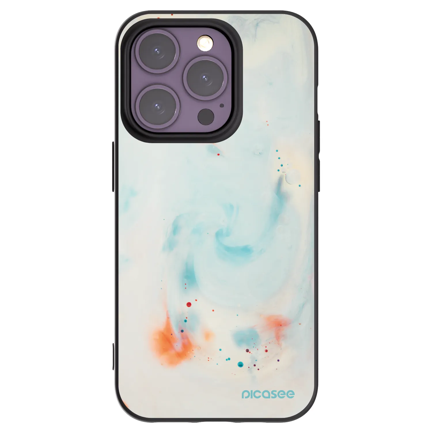 Picasee crna silikonska maskica za Apple iPhone 14 Pro - Splash