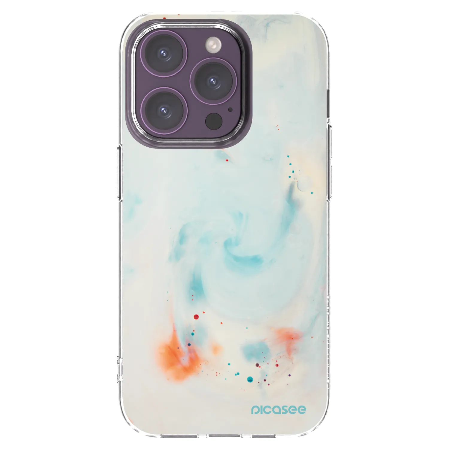 Picasee silikonska prozirna maskica za Apple iPhone 14 Pro - Splash