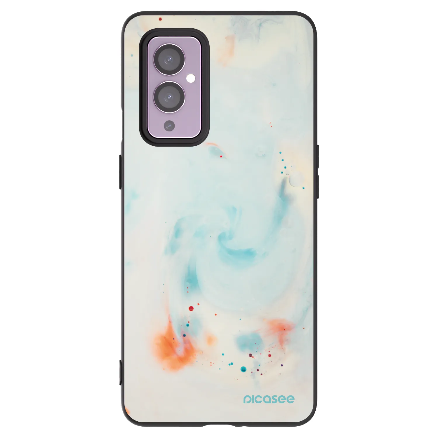 Picasee crna silikonska maskica za OnePlus 9 - Splash