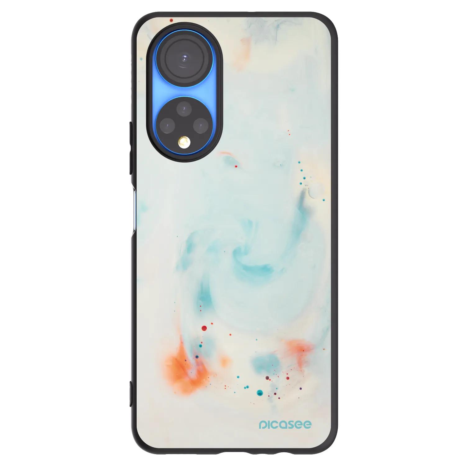 Picasee crna silikonska maskica za Honor X7 - Splash