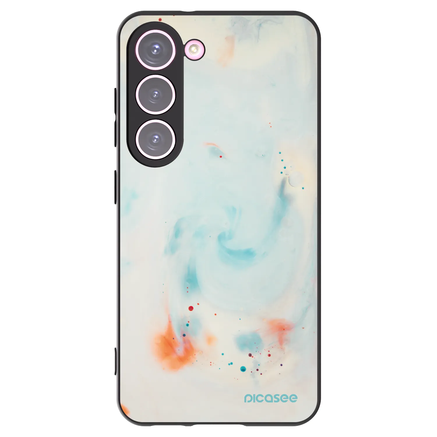 Picasee crna silikonska maskica za Samsung Galaxy S23 5G - Splash