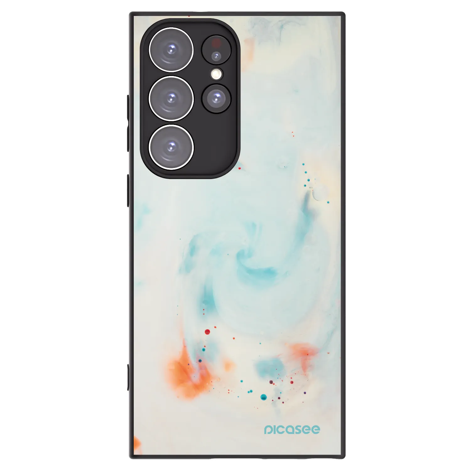 Picasee crna silikonska maskica za Samsung Galaxy S23 Ultra 5G - Splash