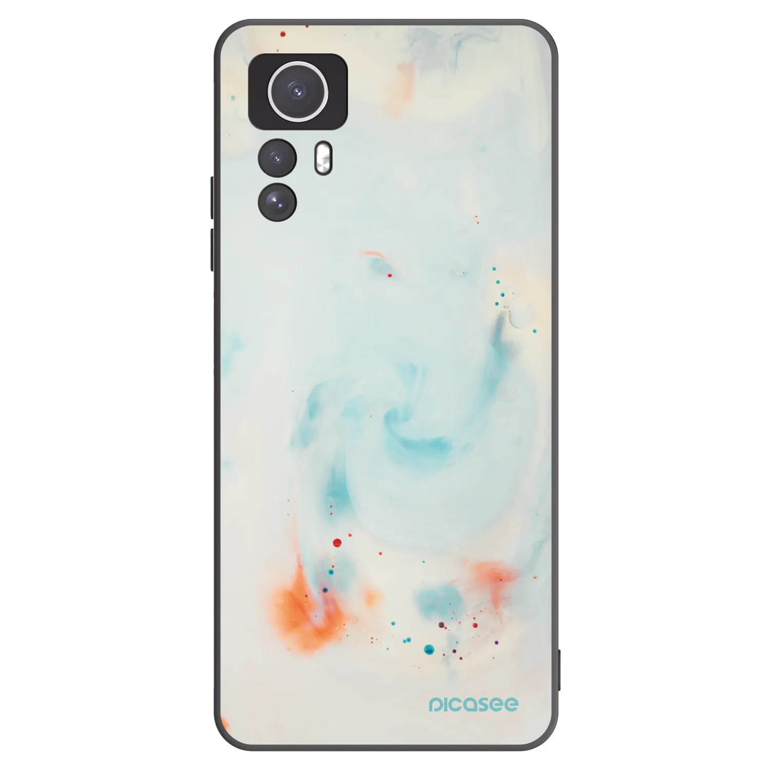 Picasee crna silikonska maskica za Xiaomi Redmi Note 12S - Splash