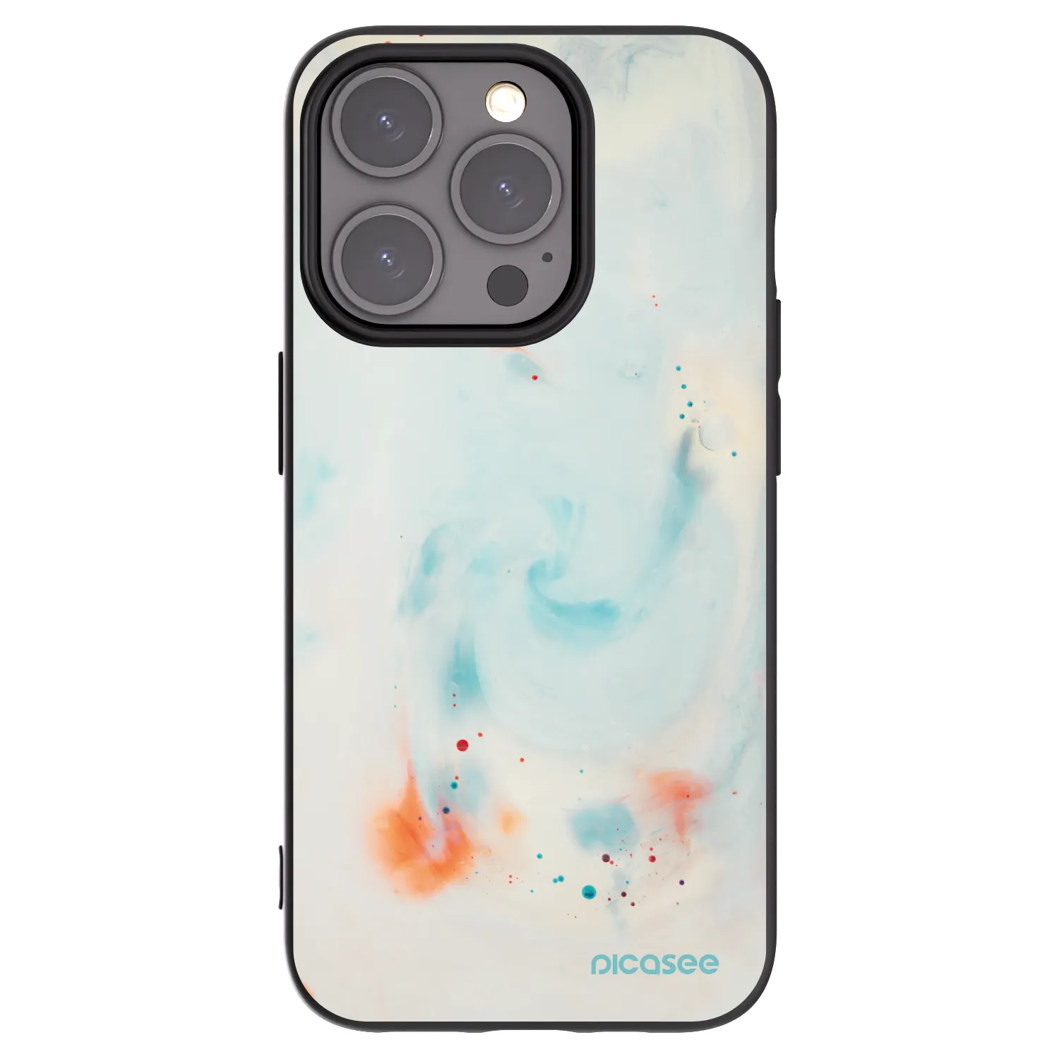 Picasee crna silikonska maskica za Apple iPhone 15 Pro - Splash