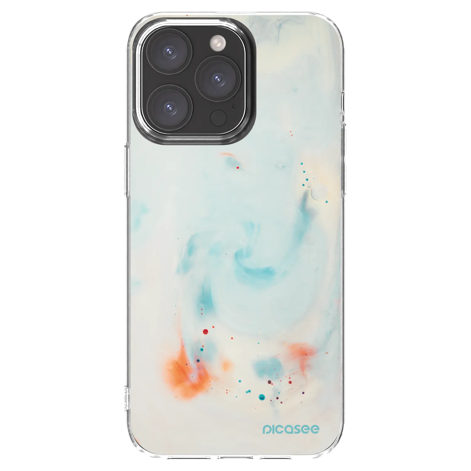 Picasee silikonska prozirna maskica za Apple iPhone 15 Pro Max - Splash