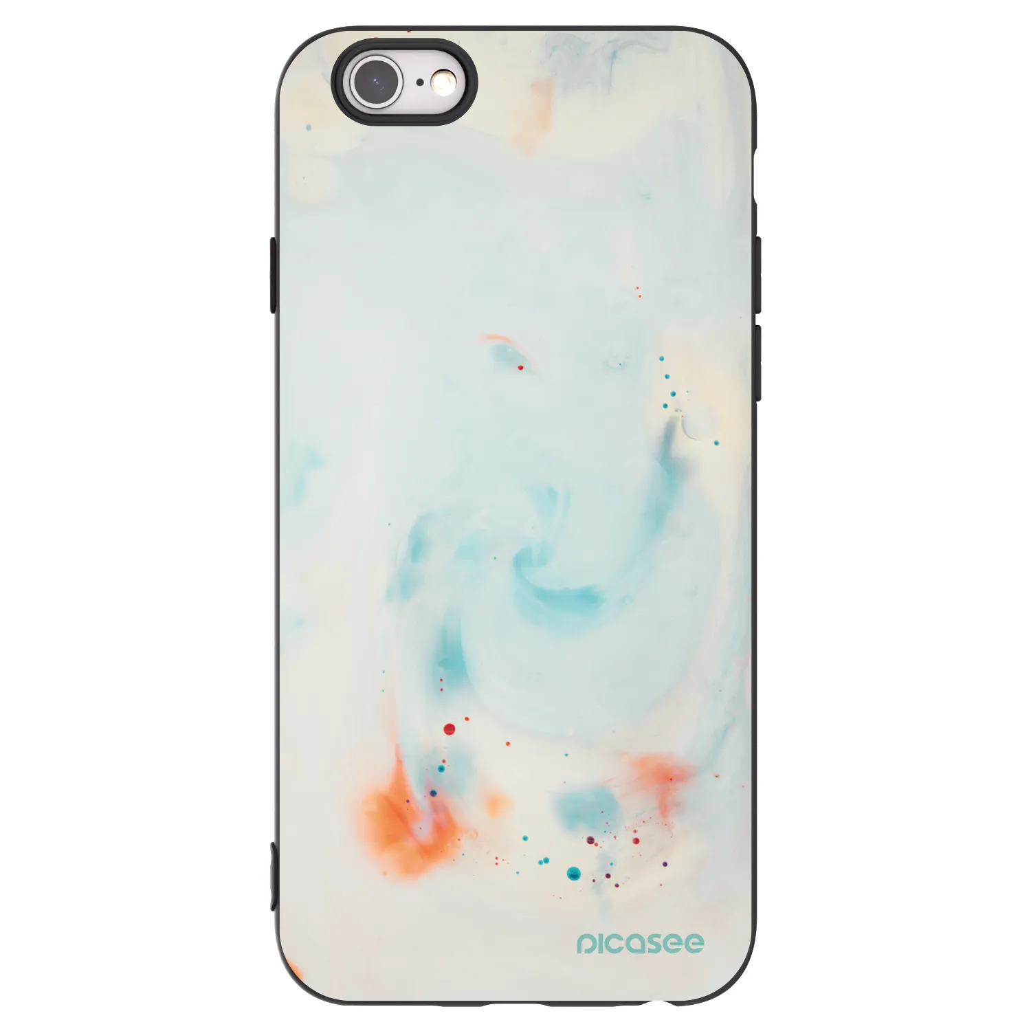 Picasee crna silikonska maskica za Apple iPhone 6/6S - Splash