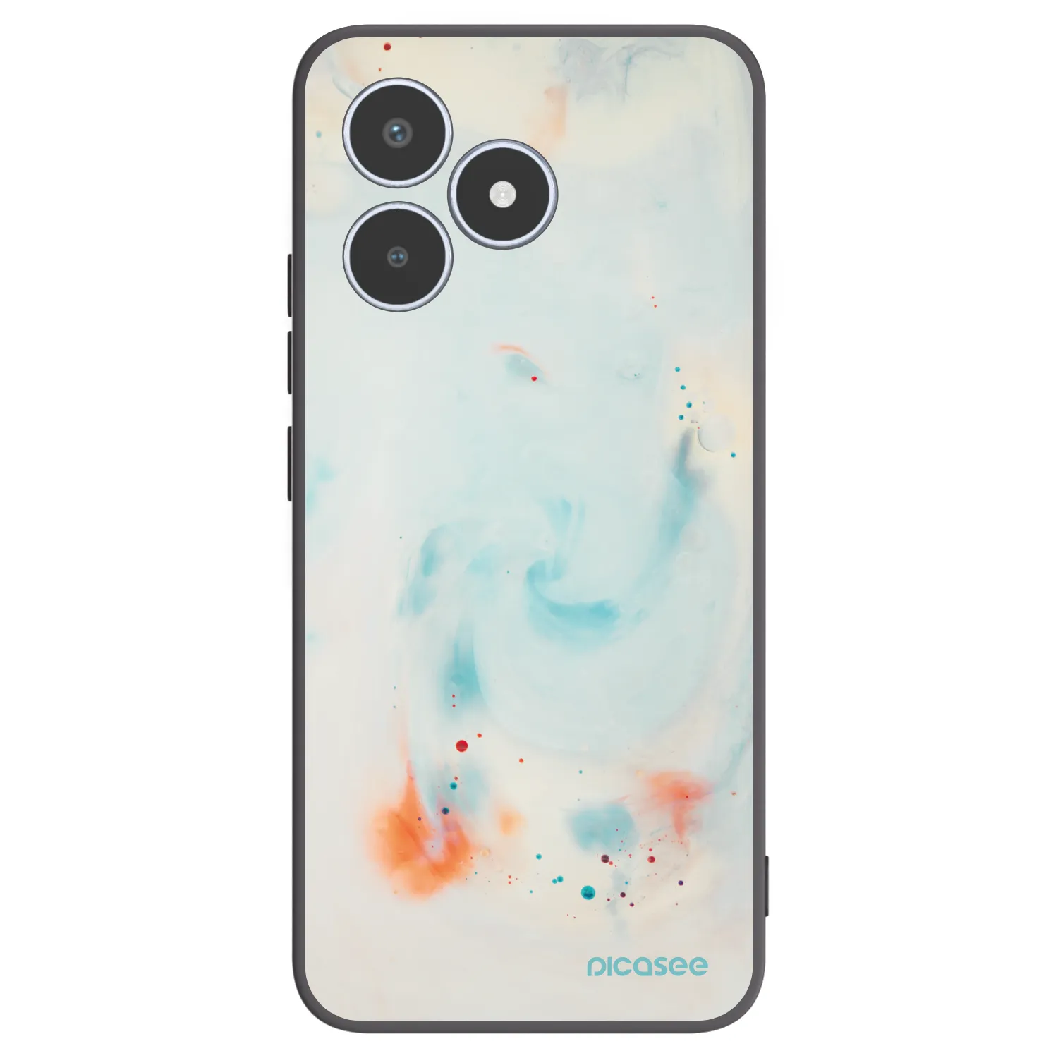 Picasee crna silikonska maskica za Realme C53 - Splash