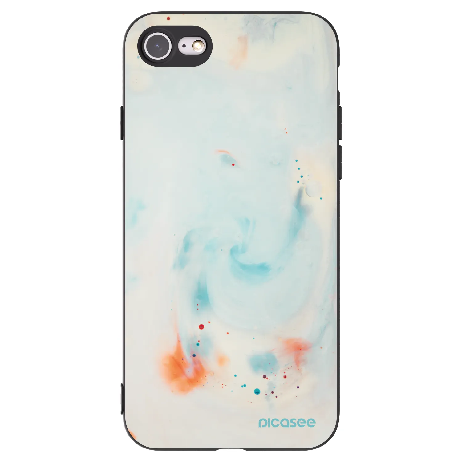 Picasee crna silikonska maskica za Apple iPhone 8 - Splash