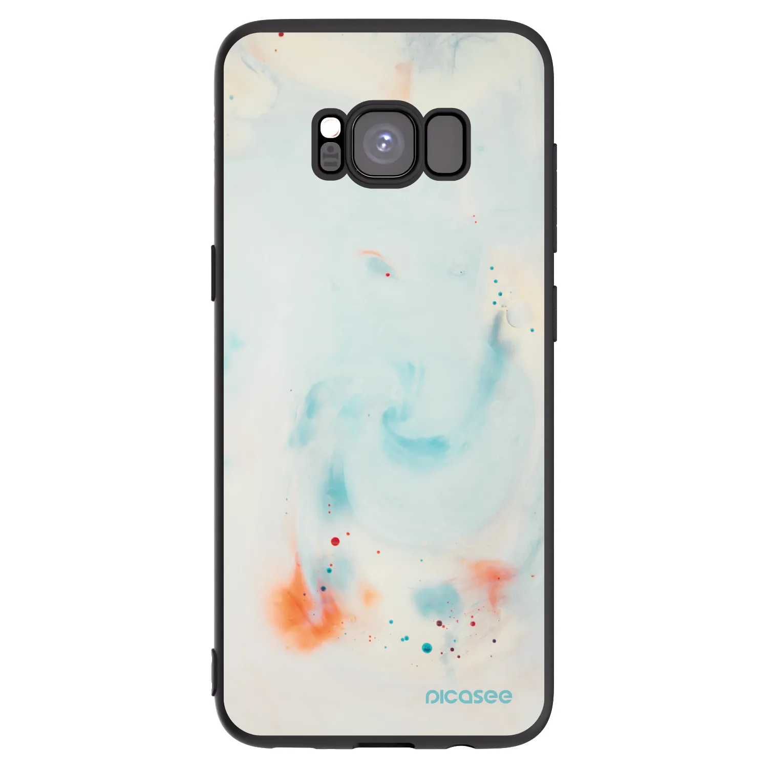 Picasee crna silikonska maskica za Samsung Galaxy S8 G950F - Splash