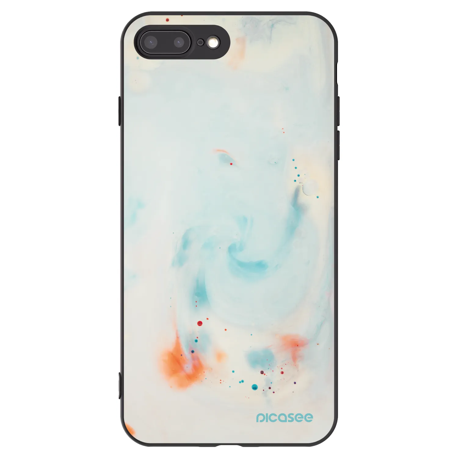 Picasee crna silikonska maskica za Apple iPhone 7 Plus - Splash