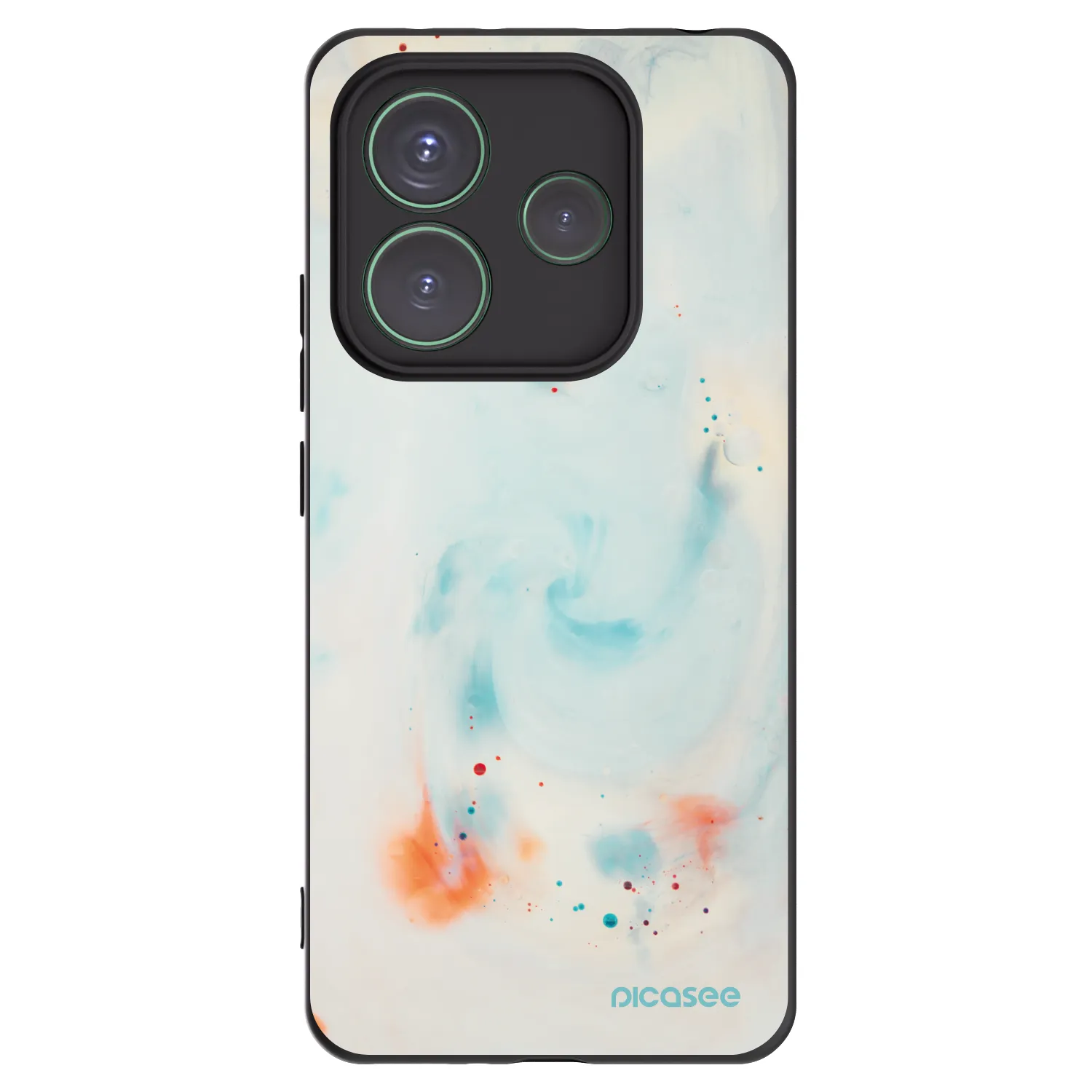 Picasee crna silikonska maskica za Xiaomi Redmi Note 14 5G - Splash