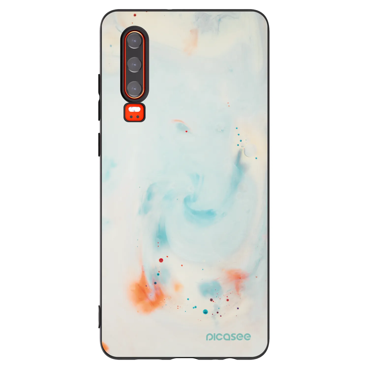 Picasee crna silikonska maskica za Huawei P30 - Splash