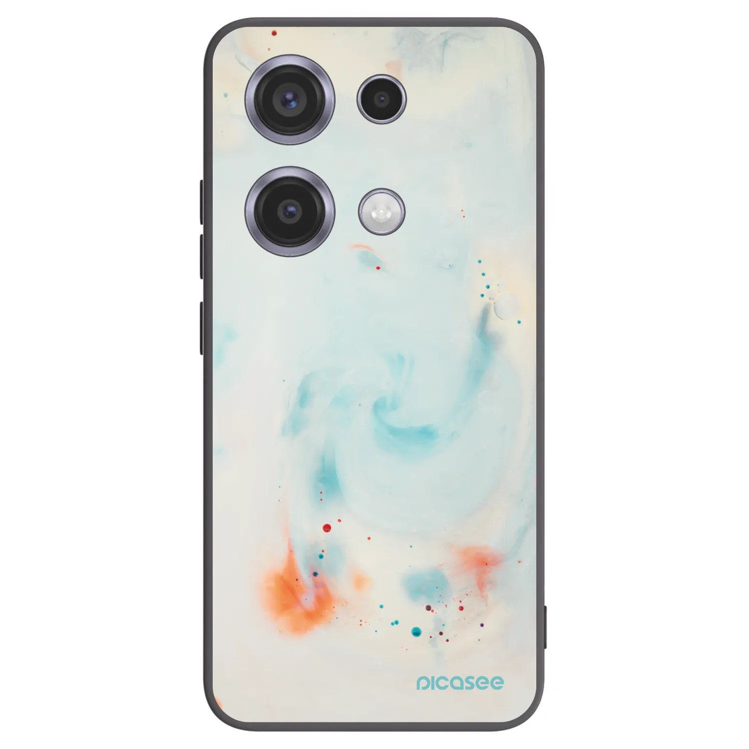 Picasee crna silikonska maskica za Xiaomi Redmi Note 14S - Splash