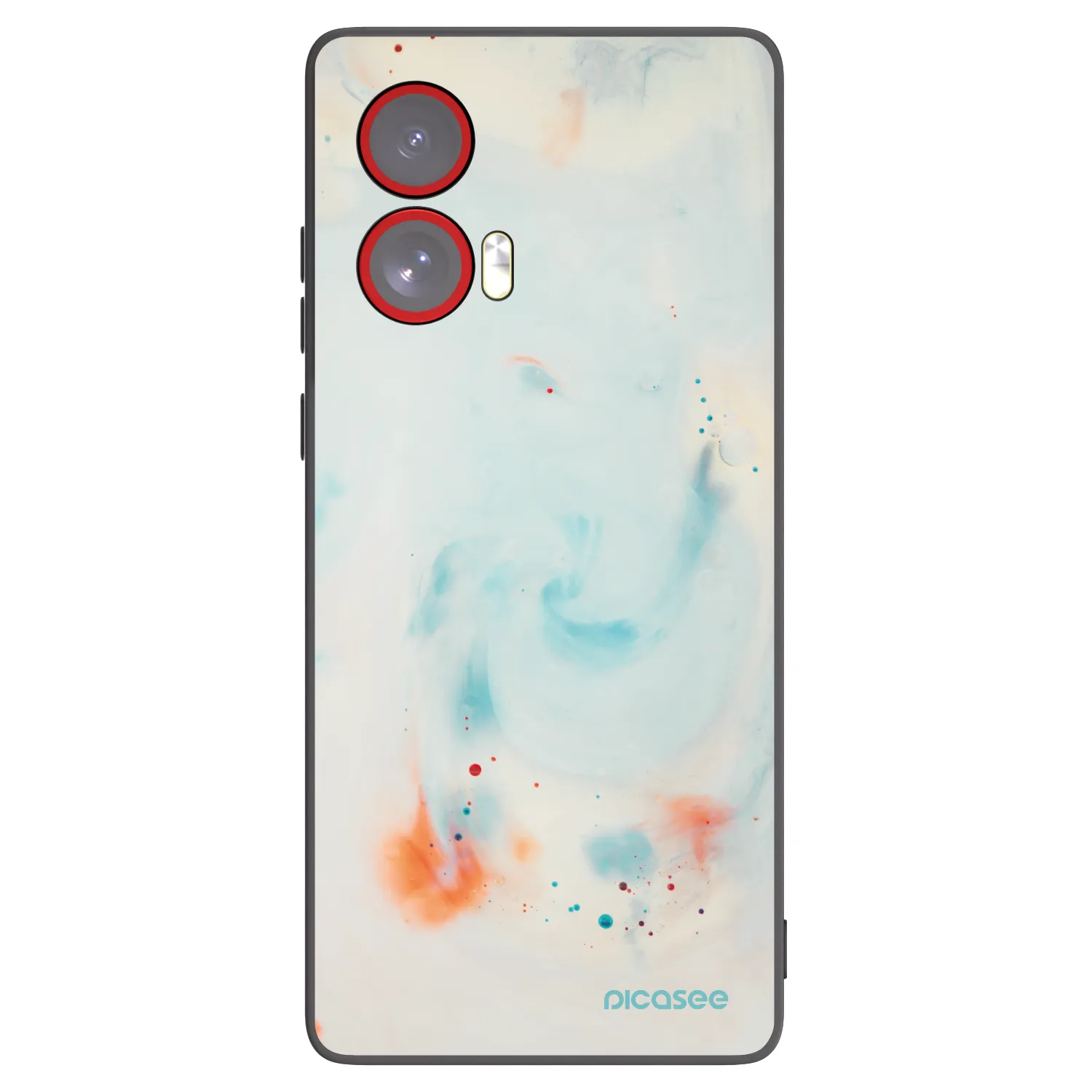 Picasee crna silikonska maskica za Motorola Edge 50 Fusion - Splash