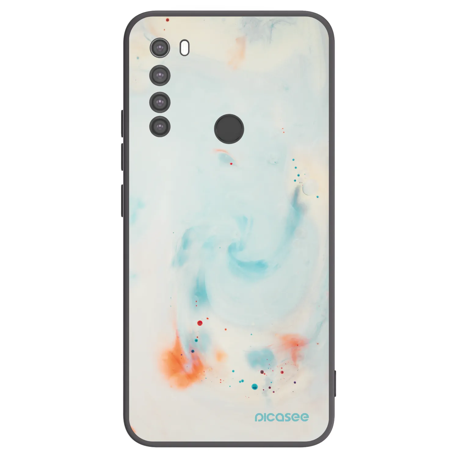 Picasee crna silikonska maskica za Xiaomi Redmi Note 8 - Splash