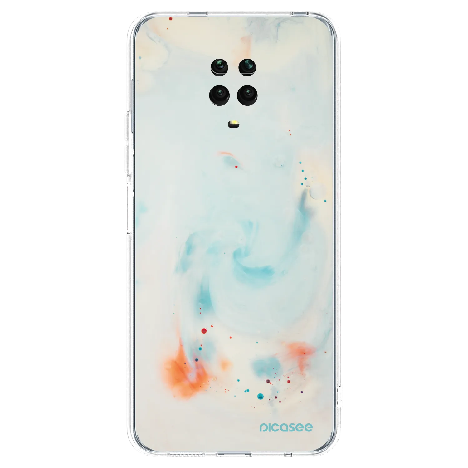 Picasee silikonska prozirna maskica za Xiaomi Redmi Note 9 Pro - Splash