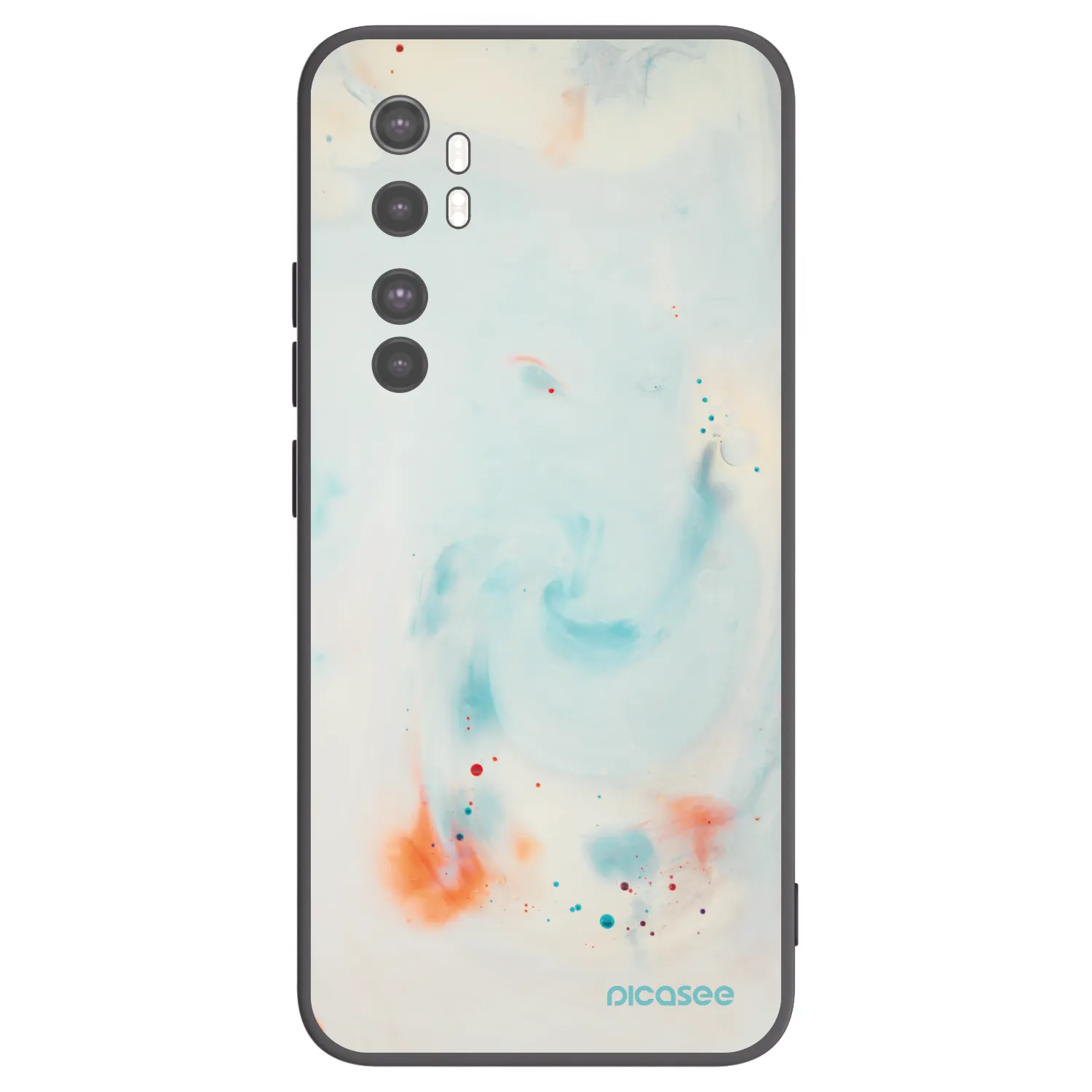 Picasee crna silikonska maskica za Xiaomi Mi Note 10 Lite - Splash