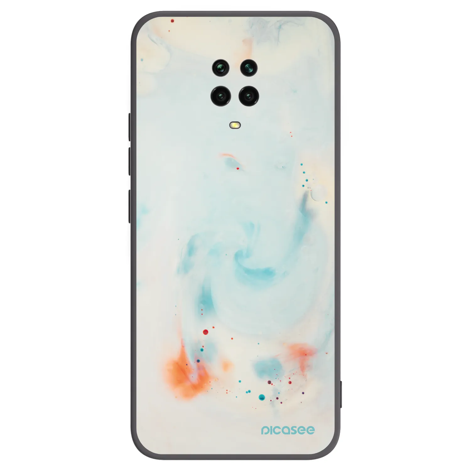 Picasee crna silikonska maskica za Xiaomi Redmi Note 9S - Splash