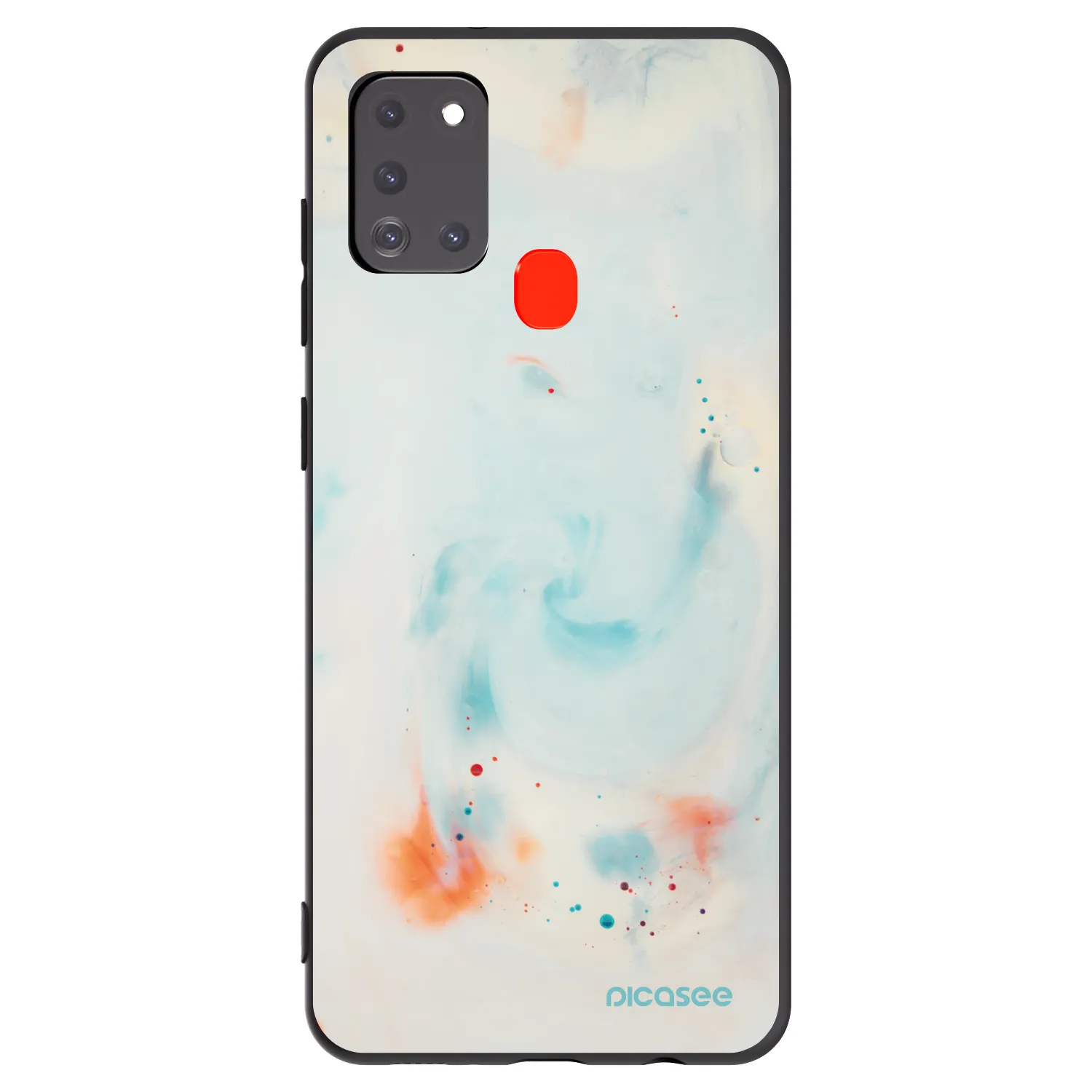 Picasee crna silikonska maskica za Samsung Galaxy A21s - Splash