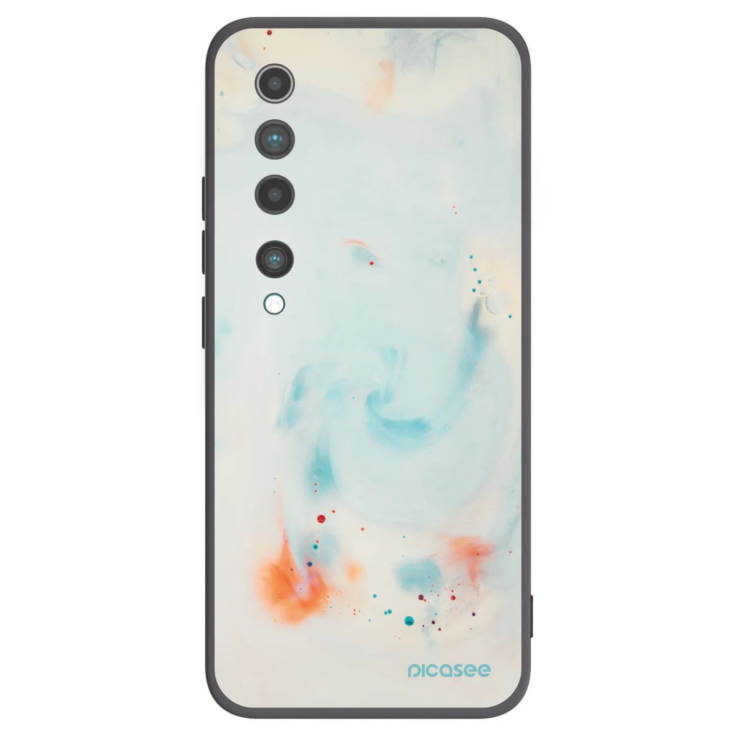Picasee crna silikonska maskica za Xiaomi Mi 10 - Splash