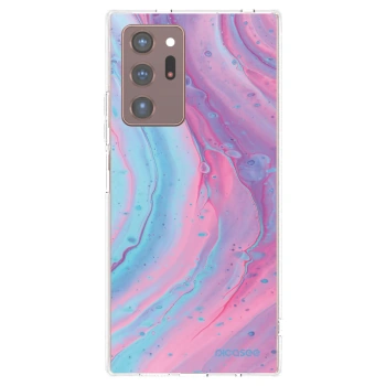Picasee silikonska prozirna maskica za Samsung Galaxy Note 20 Ultra - Pink liquid