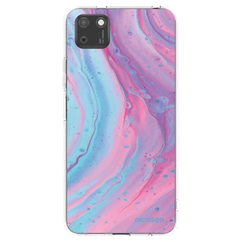 Picasee silikonska prozirna maskica za Huawei Y5P - Pink liquid